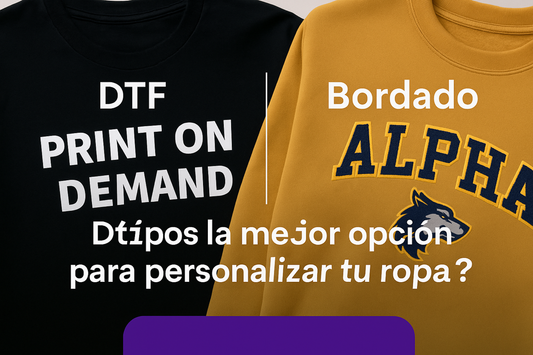 DTF vs Bordado: ¿Cuál es mejor para tu ropa personalizada?