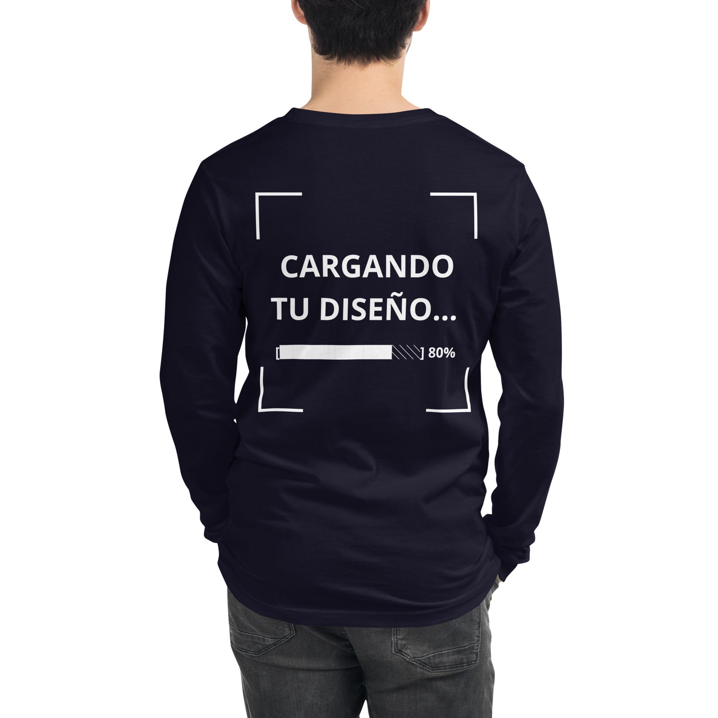 uniformes empresariales personalizados - camiseta azul marino de manga larga en Guatemala