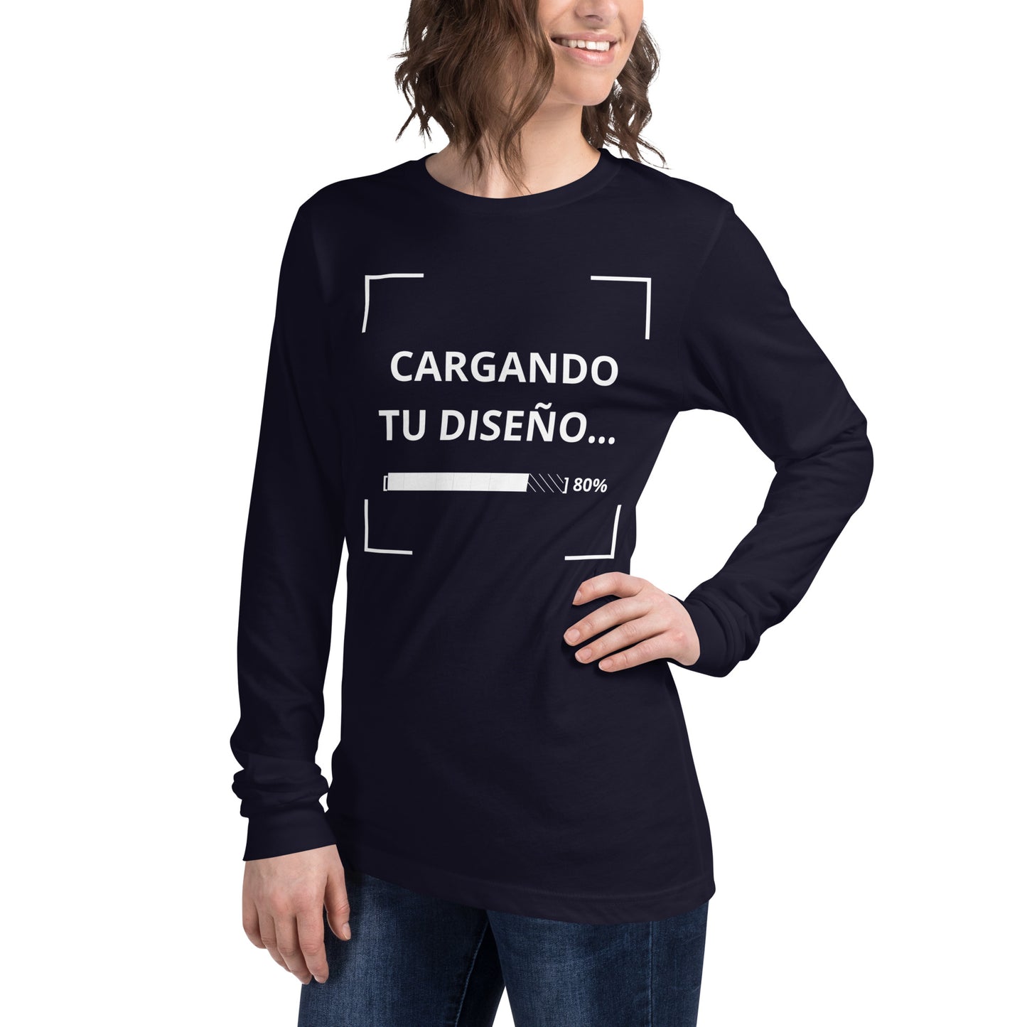 uniformes empresariales personalizados - camiseta azul marino de manga larga en Guatemala