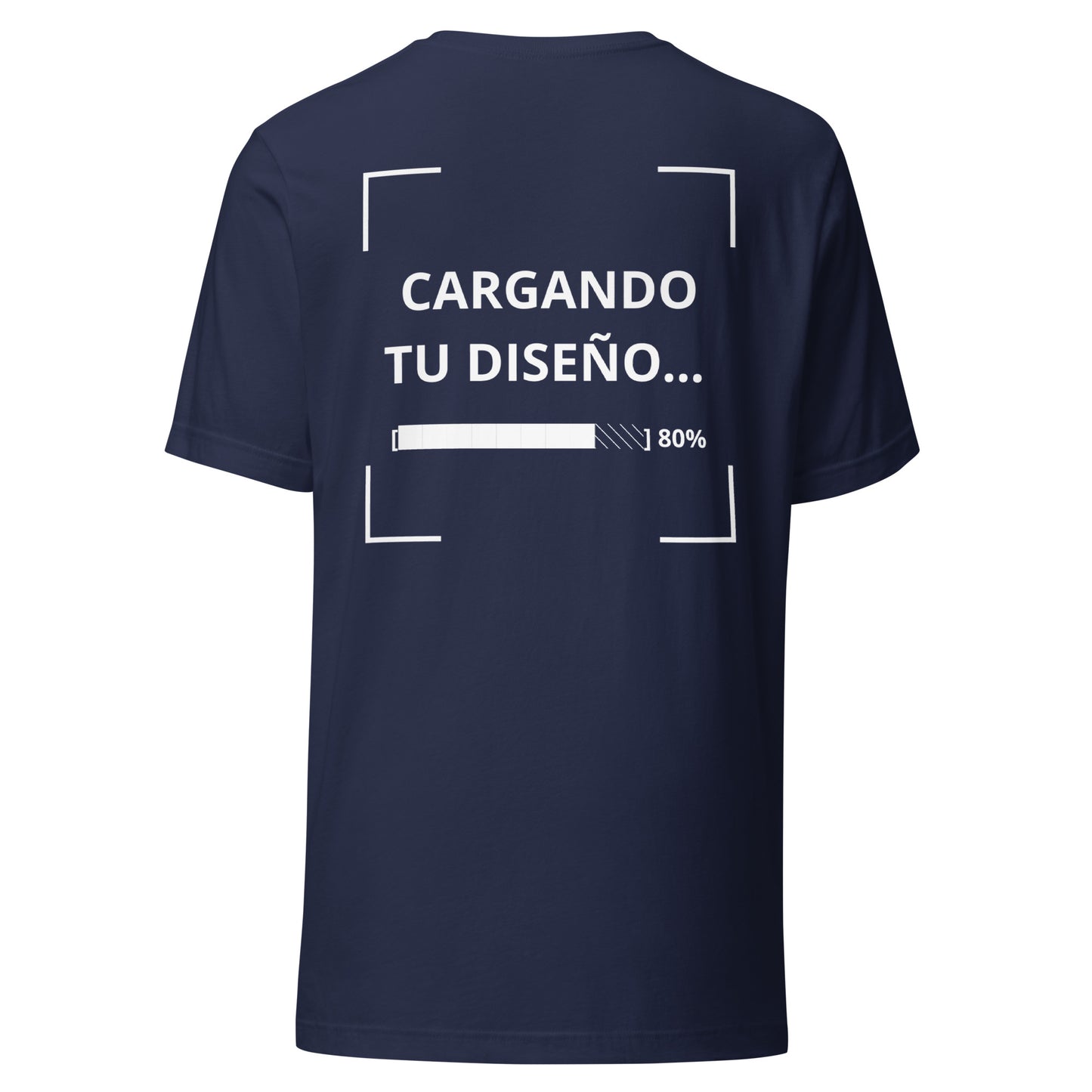 camiseta unisex azul marino de algodón para uniformes corporativos
