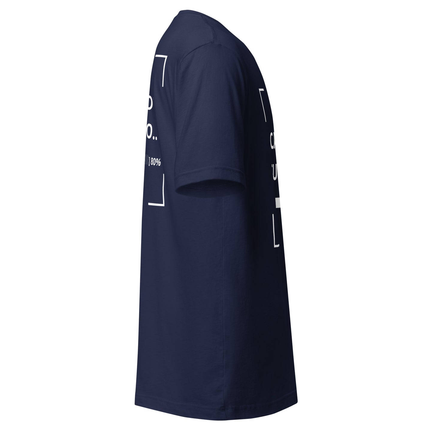 camiseta unisex azul marino de algodón para uniformes corporativos
