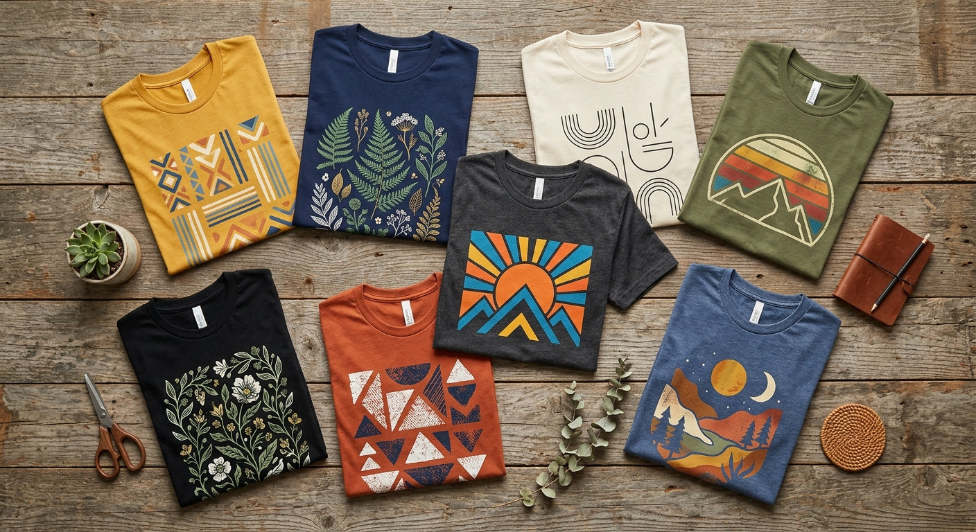 Colección de playeras personalizadas con diseños creativos variados