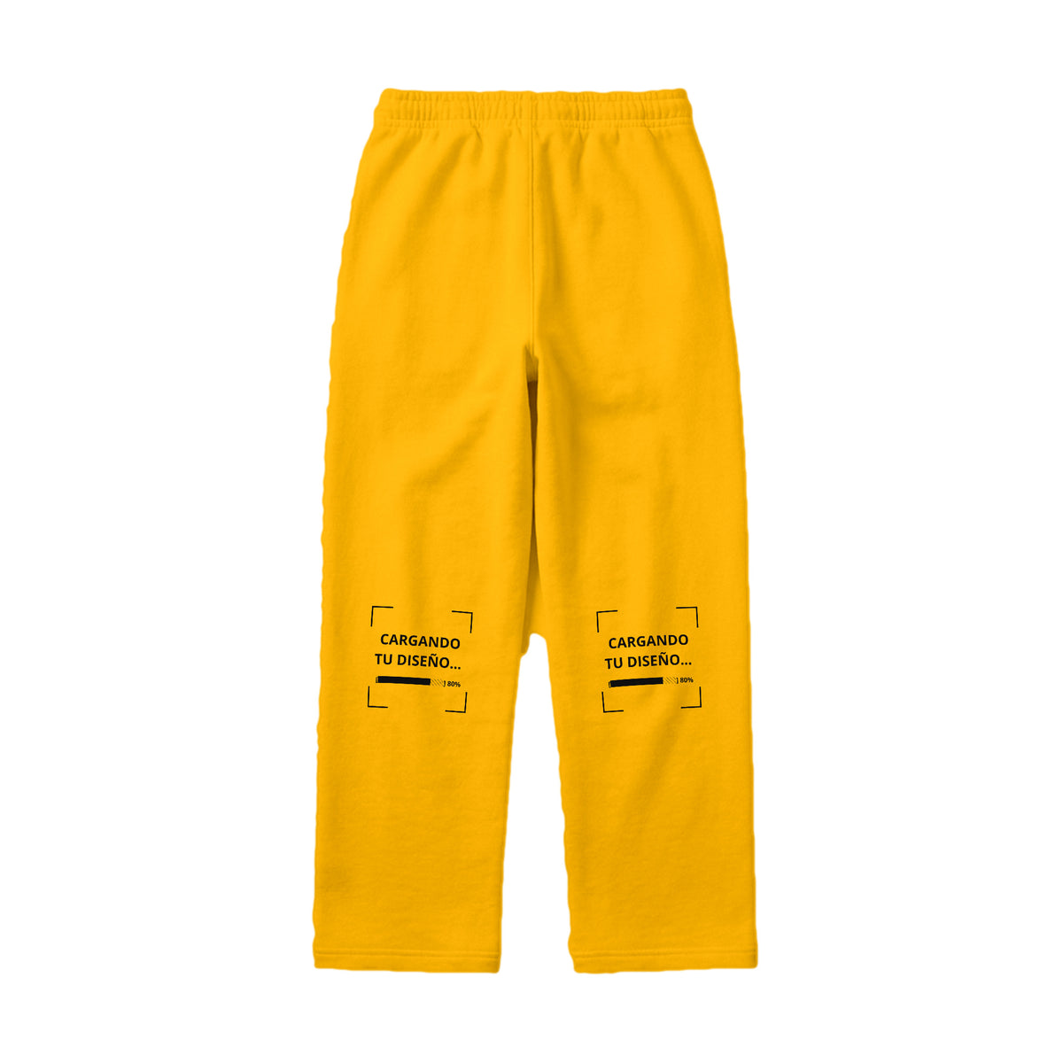Pants de Algodón Unisex Amarillo Oro personalizado en Guatemala – BrandLab – vista espalda