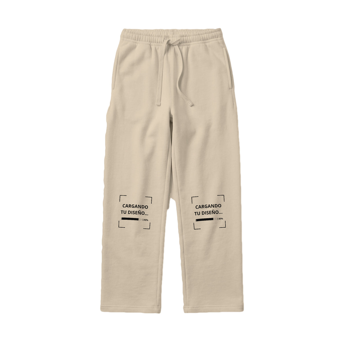 Pants de Algodón Unisex Beige personalizado en Guatemala – BrandLab – vista frente