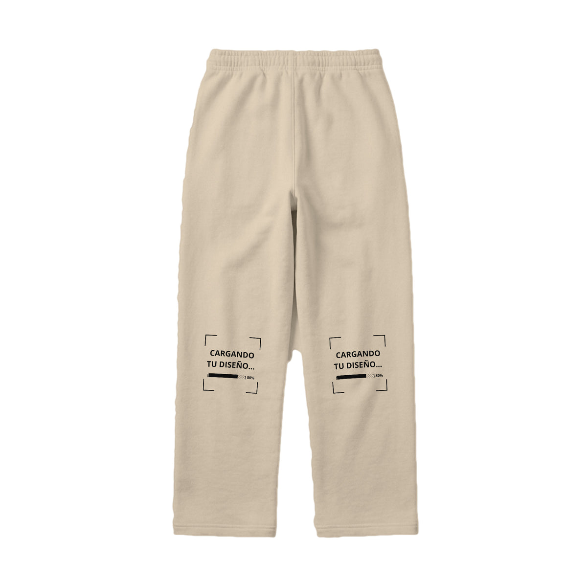 Pants de Algodón Unisex Beige personalizado en Guatemala – BrandLab – vista espalda