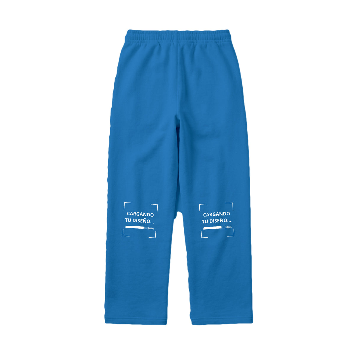 Pants de Algodón Unisex Celeste Oscuro personalizado en Guatemala – BrandLab – vista espalda
