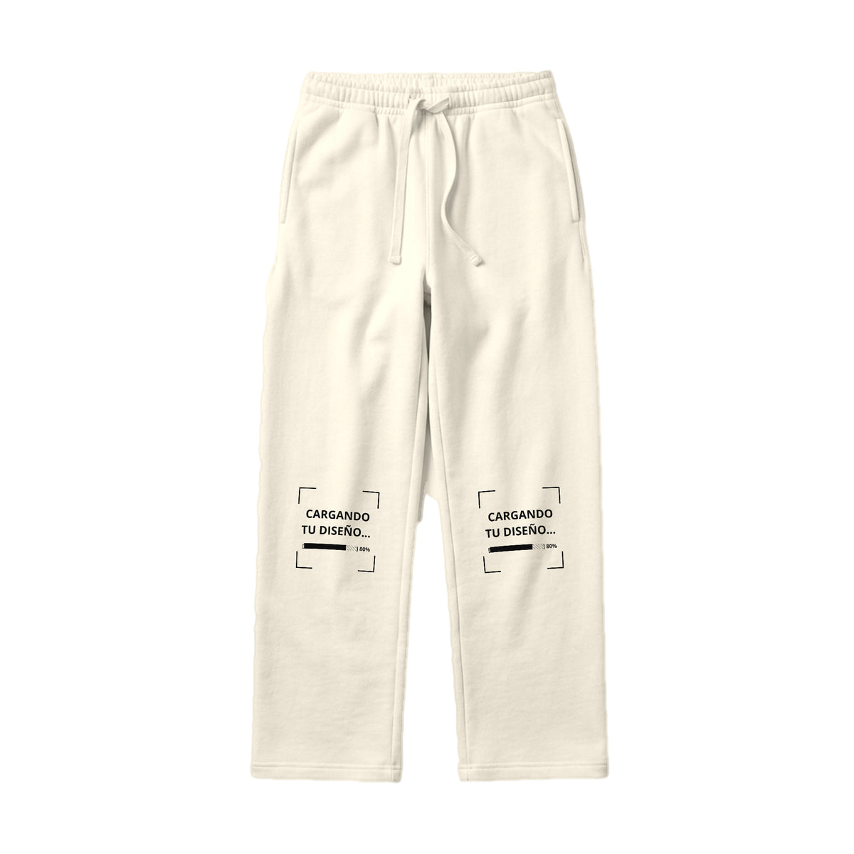 Pants de Algodón Unisex Crema personalizado en Guatemala – BrandLab – vista frente