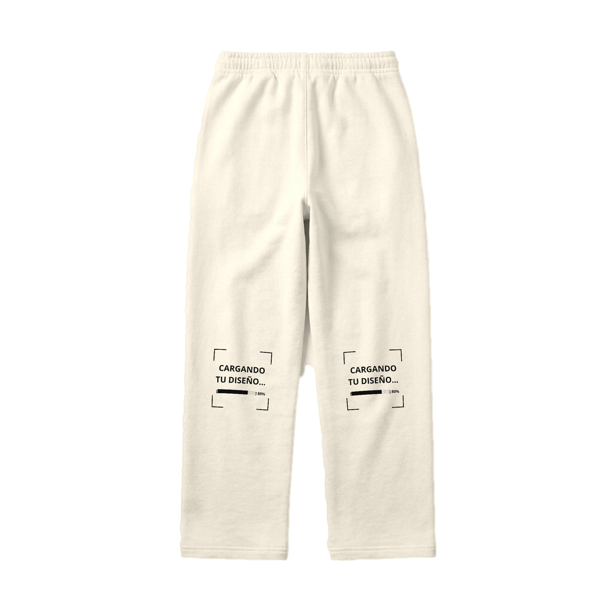 Pants de Algodón Unisex Crema personalizado en Guatemala – BrandLab – vista espalda