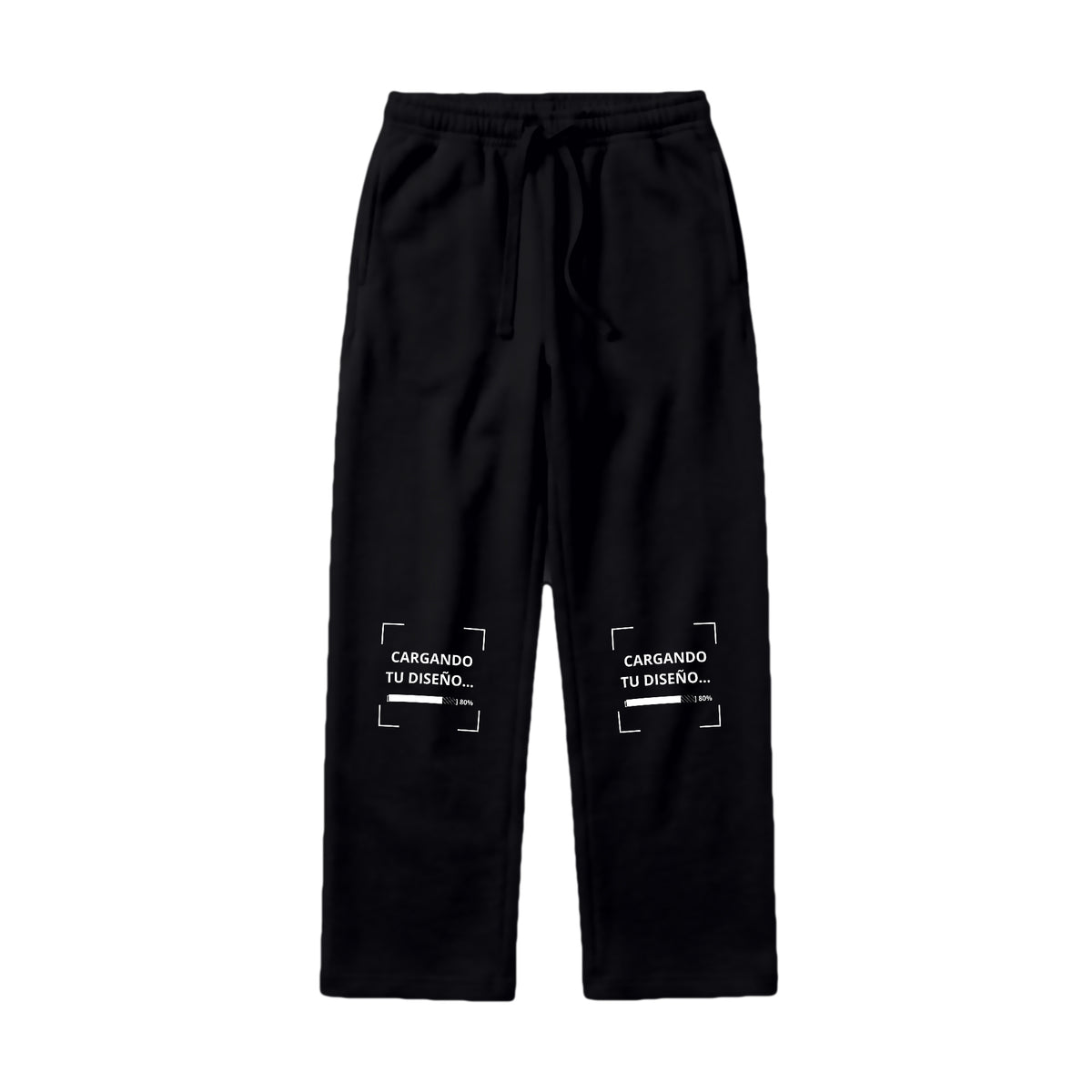 Pants de Algodón Unisex Negro personalizado en Guatemala – BrandLab – vista frente