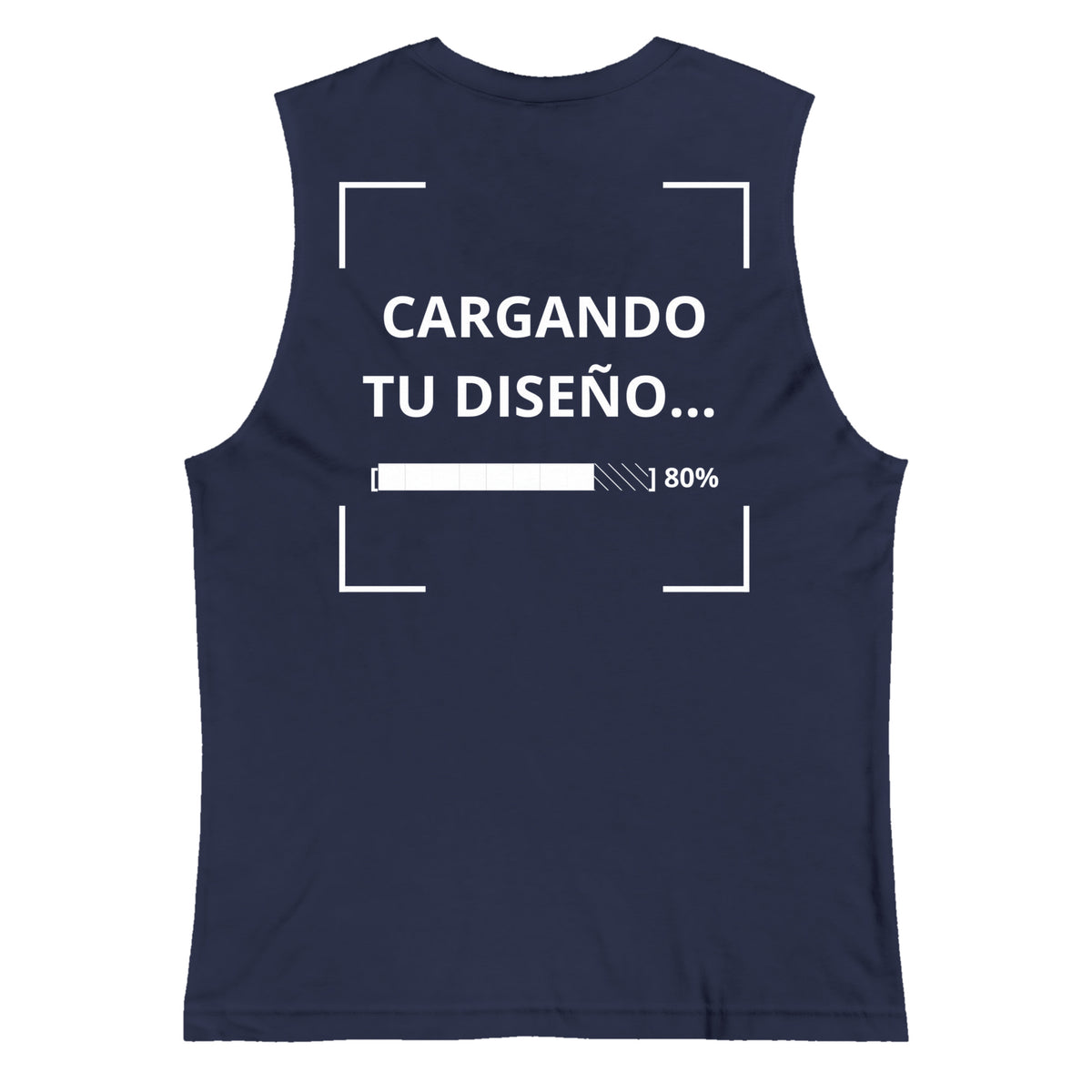 Camiseta Sin Mangas Azul Marino personalizada en Guatemala – BrandLab – vista espalda