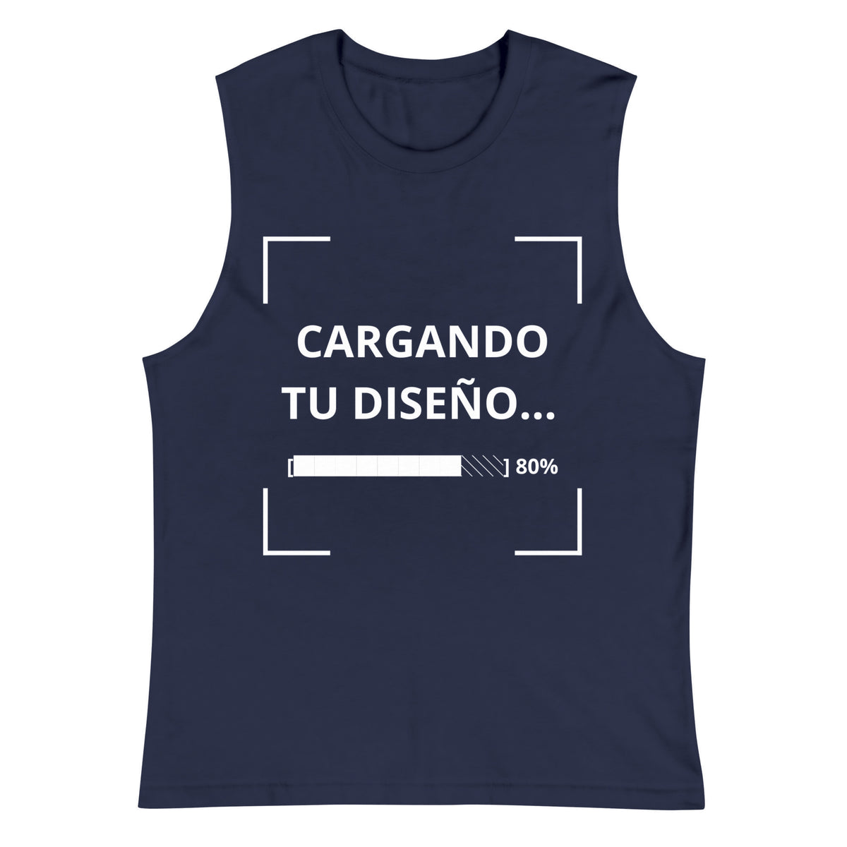 Camiseta Sin Mangas Azul Marino personalizada en Guatemala – BrandLab – vista frente