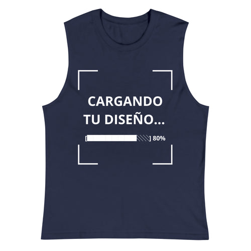 Camiseta Sin Mangas Azul Marino personalizada en Guatemala – BrandLab – vista frente