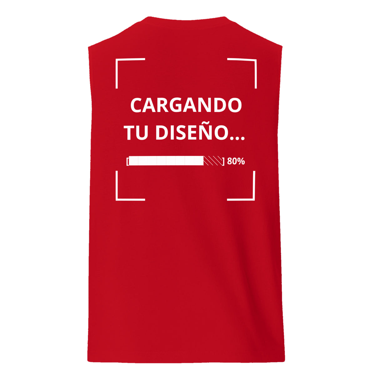 Camiseta Sin Mangas Roja personalizada en Guatemala – BrandLab – vista espalda 2