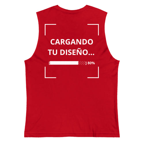 Camiseta Sin Mangas Roja personalizada en Guatemala – BrandLab – vista espalda