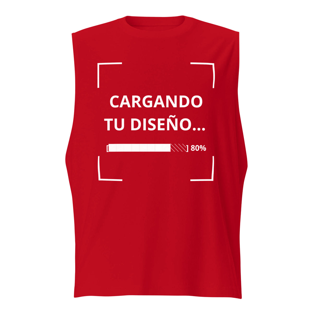Camiseta Sin Mangas Roja personalizada en Guatemala – BrandLab – vista frente 2