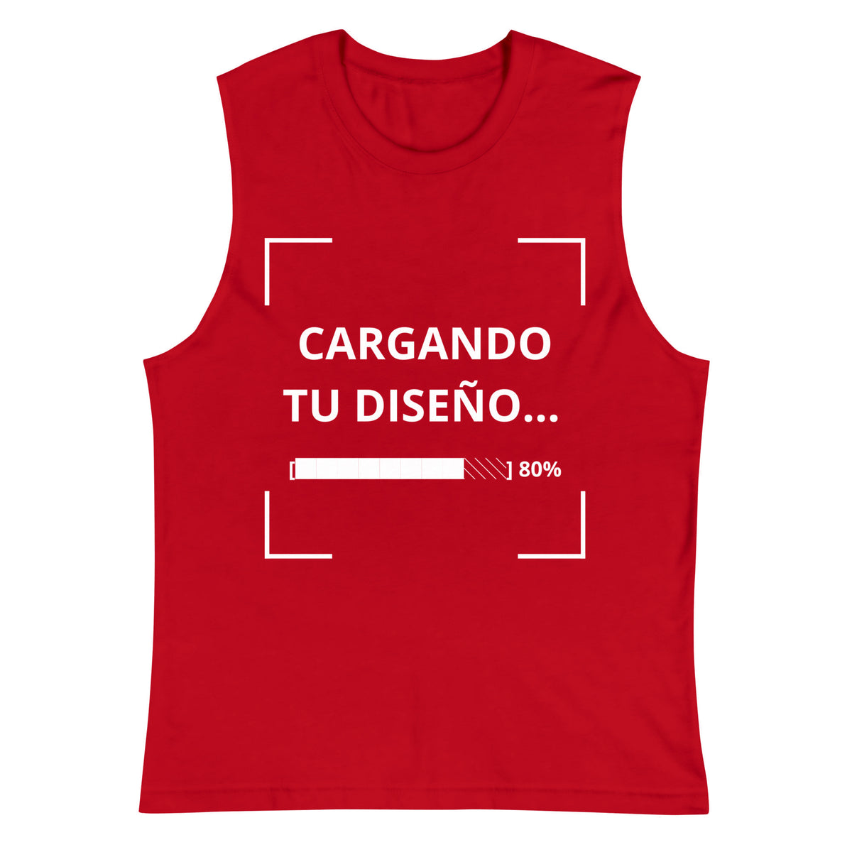 Camiseta Sin Mangas Roja personalizada en Guatemala – BrandLab – vista frente