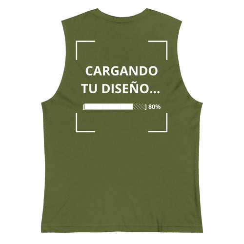 Camiseta Sin Mangas Verde Olivo personalizada en Guatemala – BrandLab – vista espalda