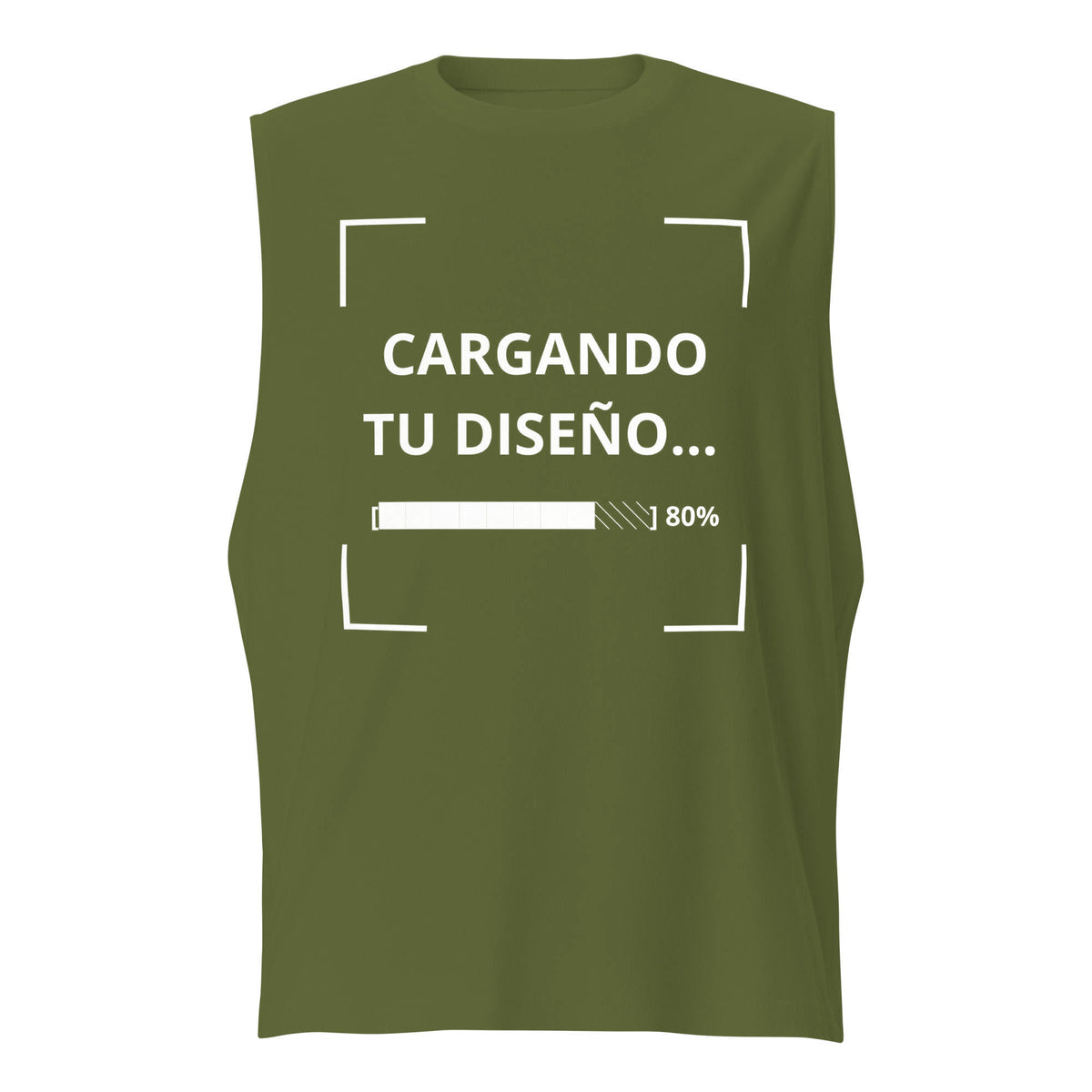 Camiseta Sin Mangas Verde Olivo personalizada en Guatemala – BrandLab – vista frente 2