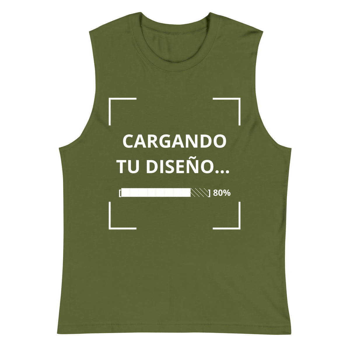 Camiseta Sin Mangas Verde Olivo personalizada en Guatemala – BrandLab – vista frente