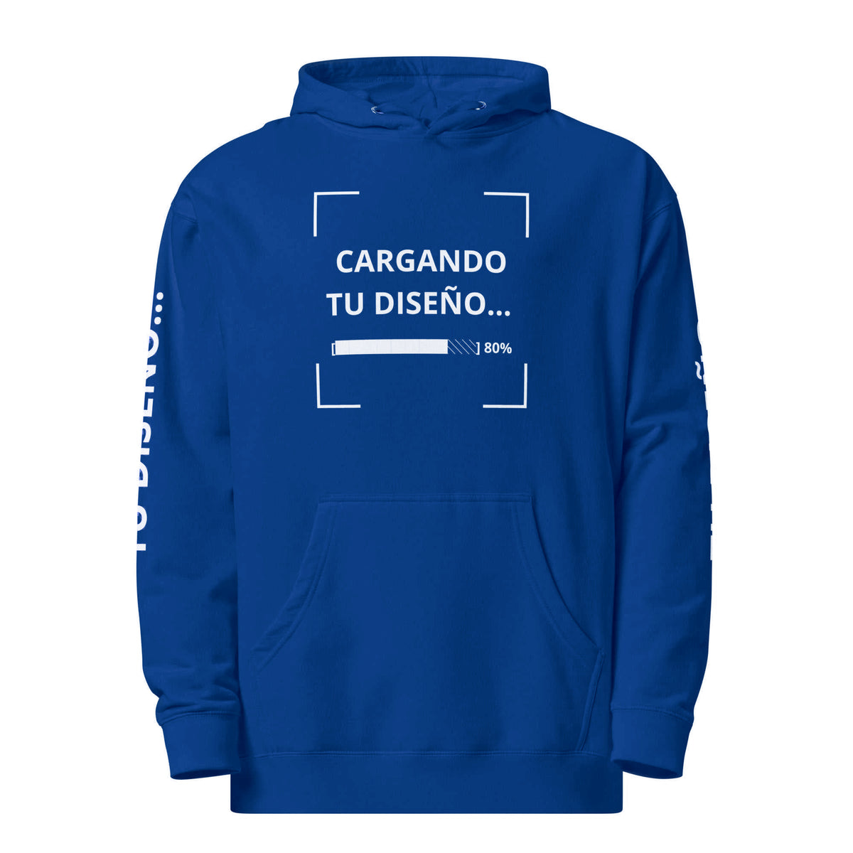 Hoodie Unisex Azul Pavo personalizado en Guatemala – BrandLab – vista frente