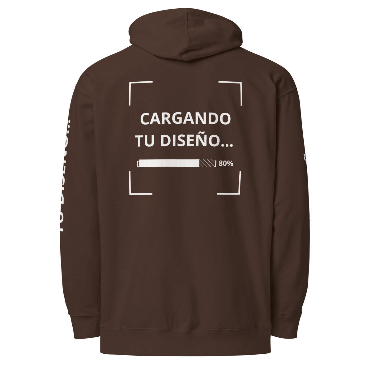 Hoodie Unisex Café personalizado en Guatemala – BrandLab – vista espalda