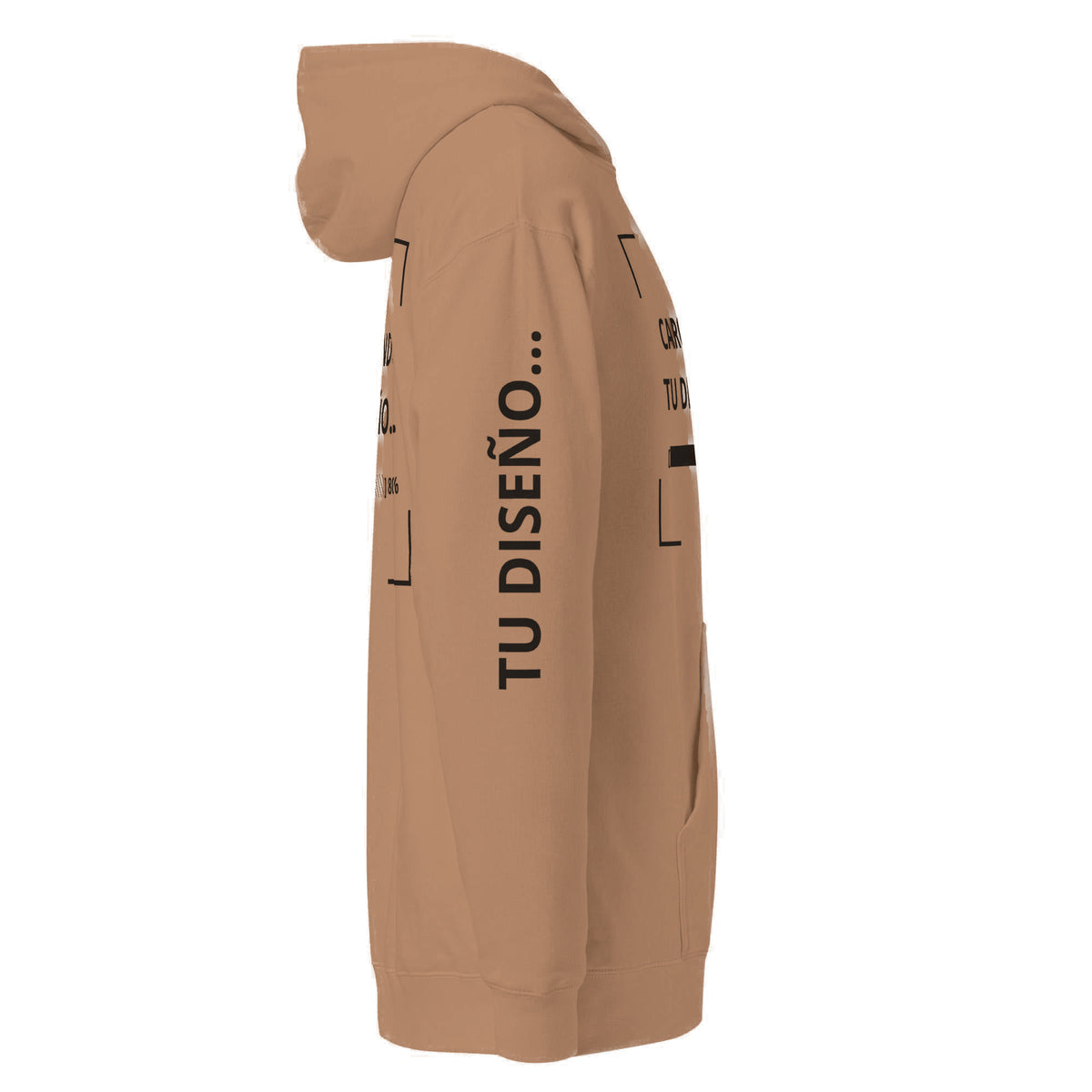 Hoodie Unisex Cocoa personalizado en Guatemala – BrandLab – vista lateral derecho