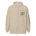 Hoodie Unisex con Zíper Beige personalizado en Guatemala – BrandLab – vista frente