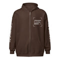 Hoodie Unisex con Zíper Café personalizado en Guatemala – BrandLab – vista frente