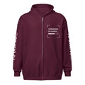 Hoodie Unisex con Zíper Corinto personalizado en Guatemala – BrandLab – vista frente