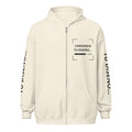 Hoodie Unisex con Zíper Crema personalizado en Guatemala – BrandLab – vista frente