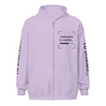 Hoodie Unisex con Zíper Lila personalizado en Guatemala – BrandLab – vista frente