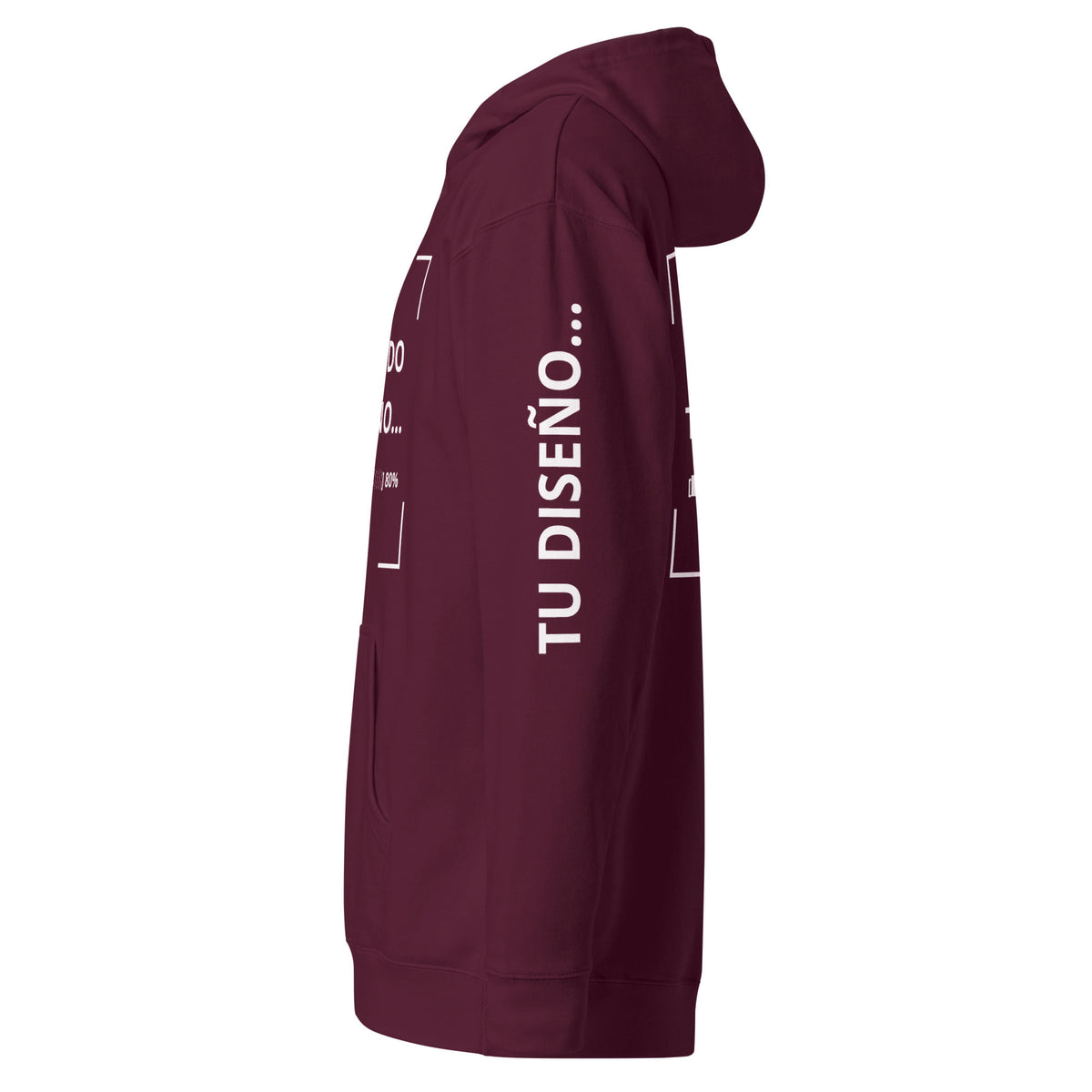 Hoodie Unisex Corinto personalizado en Guatemala – BrandLab – vista lateral izquierdo