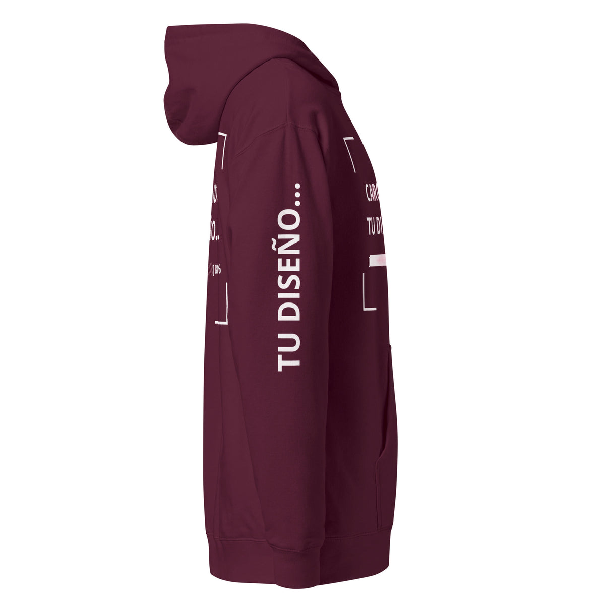Hoodie Unisex Corinto personalizado en Guatemala – BrandLab – vista lateral derecho
