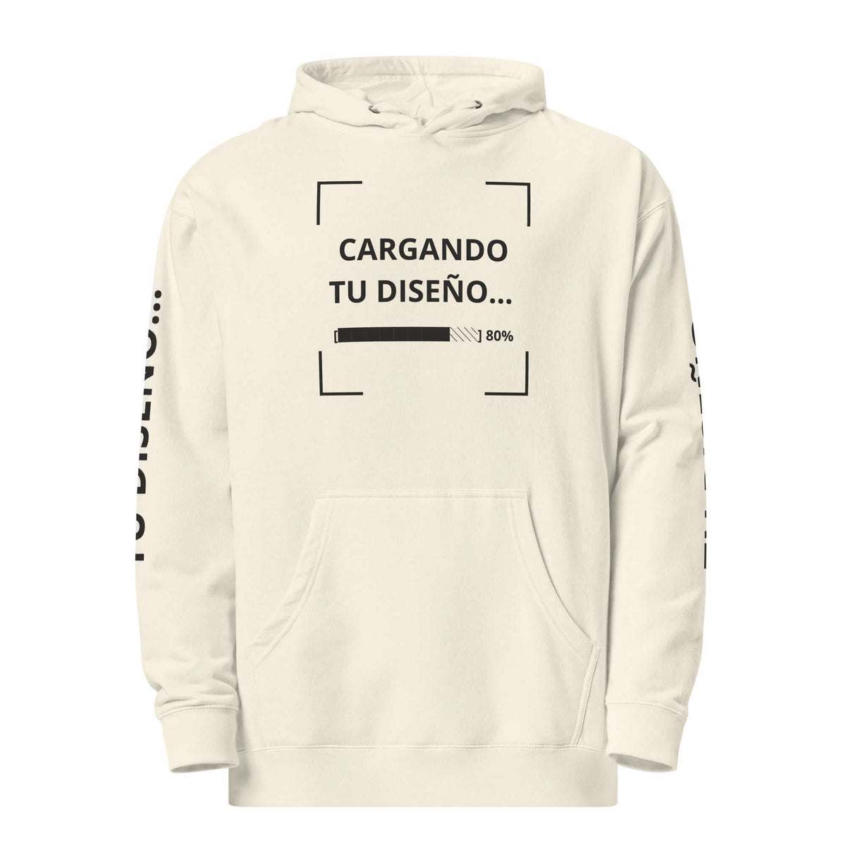 Hoodie Unisex Crema personalizado en Guatemala – BrandLab – vista frente