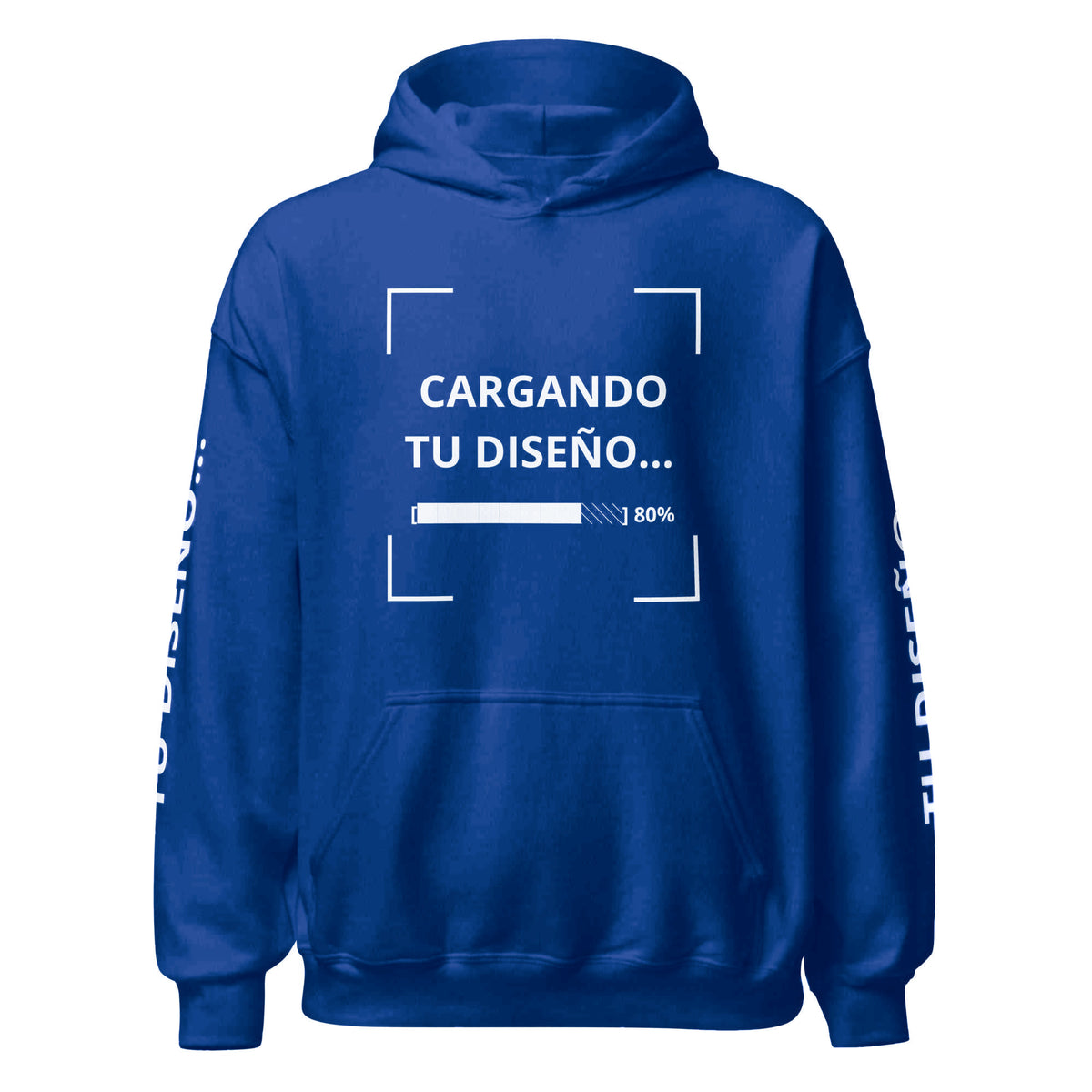 Hoodie Unisex Oversize Azul Pavo personalizado en Guatemala – BrandLab – vista frente