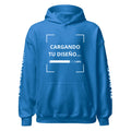 Hoodie Unisex Oversize Celeste Oscuro personalizado en Guatemala – BrandLab – vista frente
