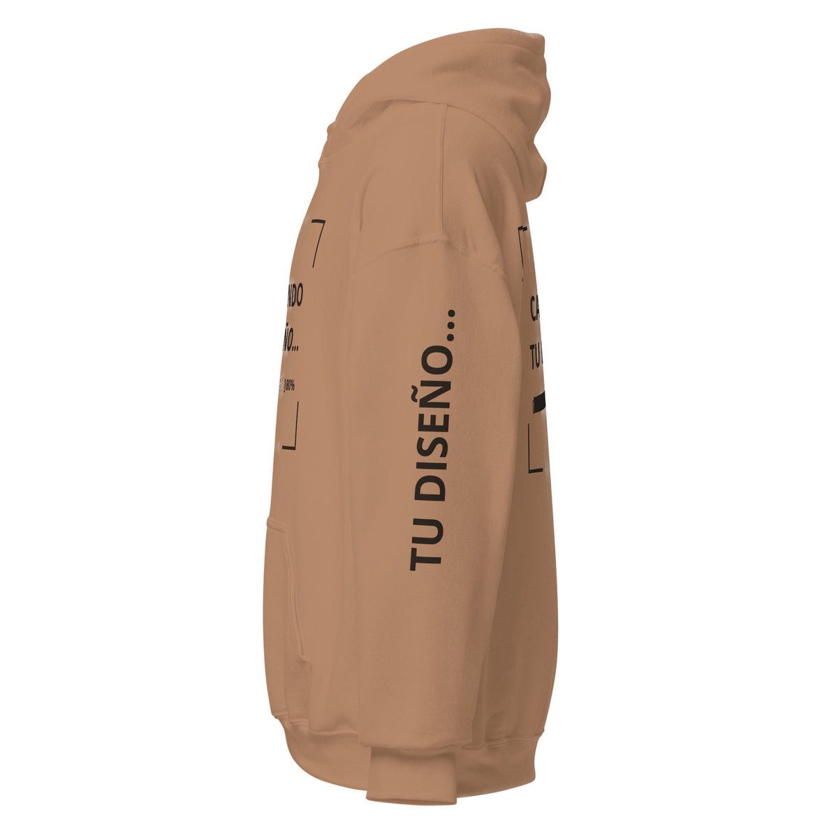 Hoodie Unisex Oversize Cocoa personalizado en Guatemala – BrandLab – vista lateral izquierdo