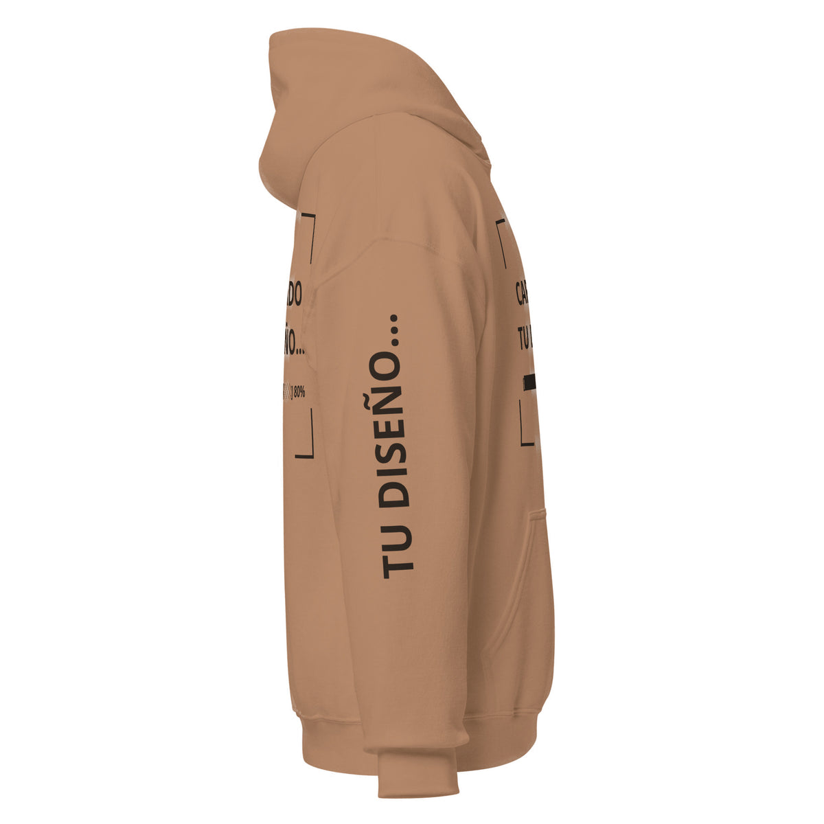 Hoodie Unisex Oversize Cocoa personalizado en Guatemala – BrandLab – vista lateral derecho
