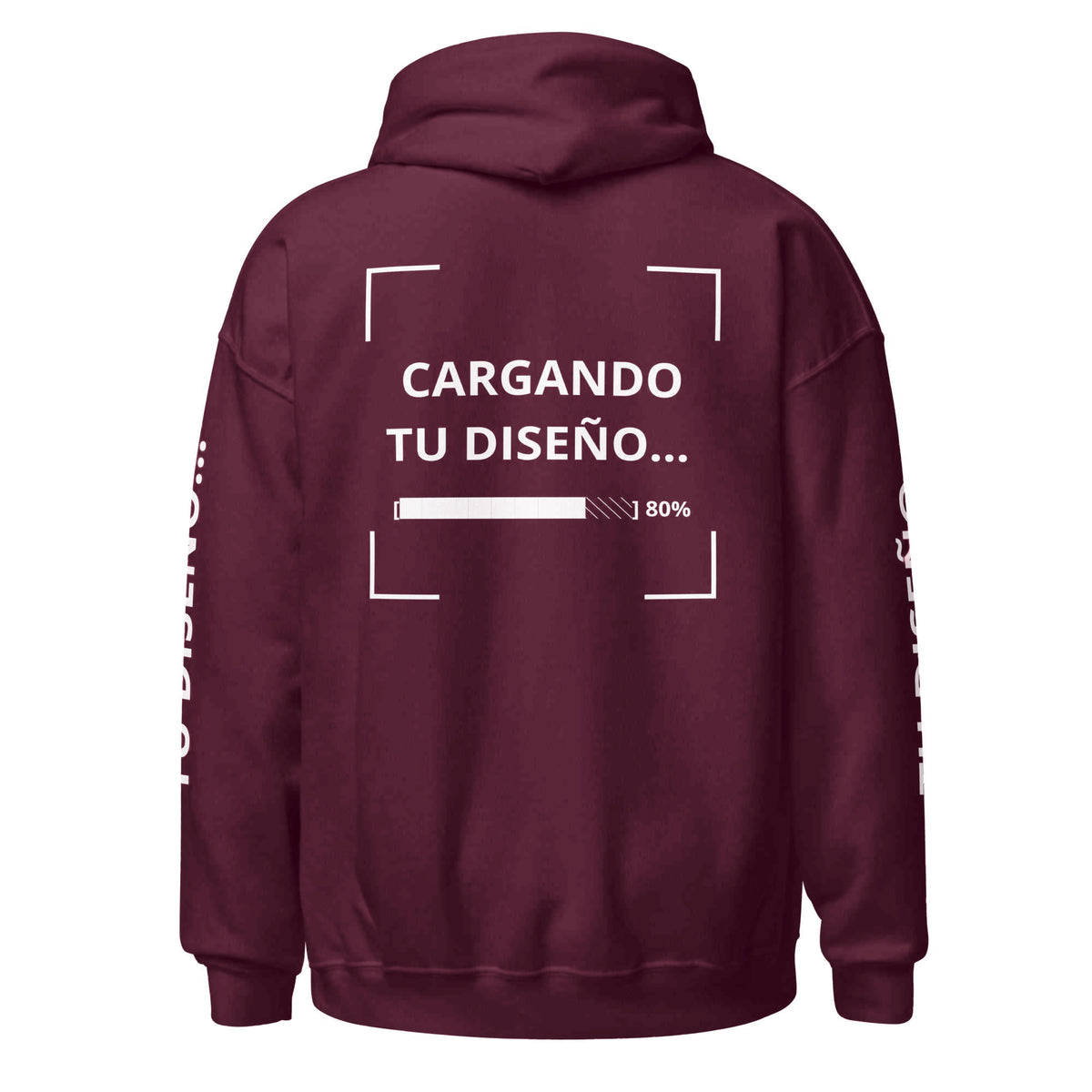 Hoodie Unisex Oversize Corinto personalizado en Guatemala – BrandLab – vista espalda