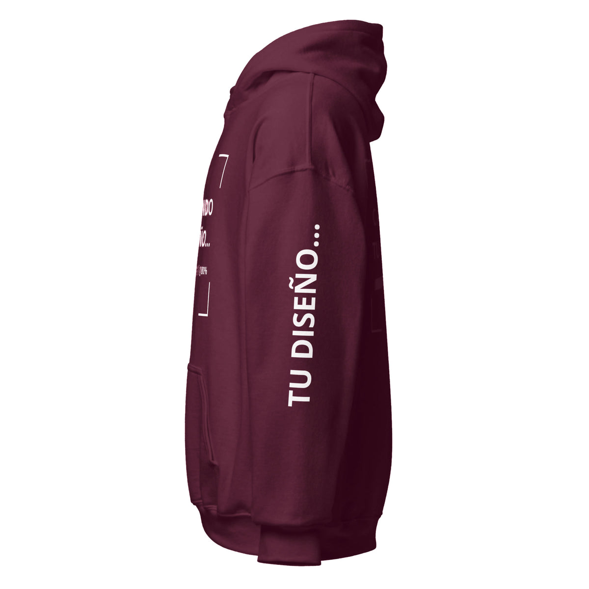 Hoodie Unisex Oversize Corinto personalizado en Guatemala – BrandLab – vista lateral izquierdo