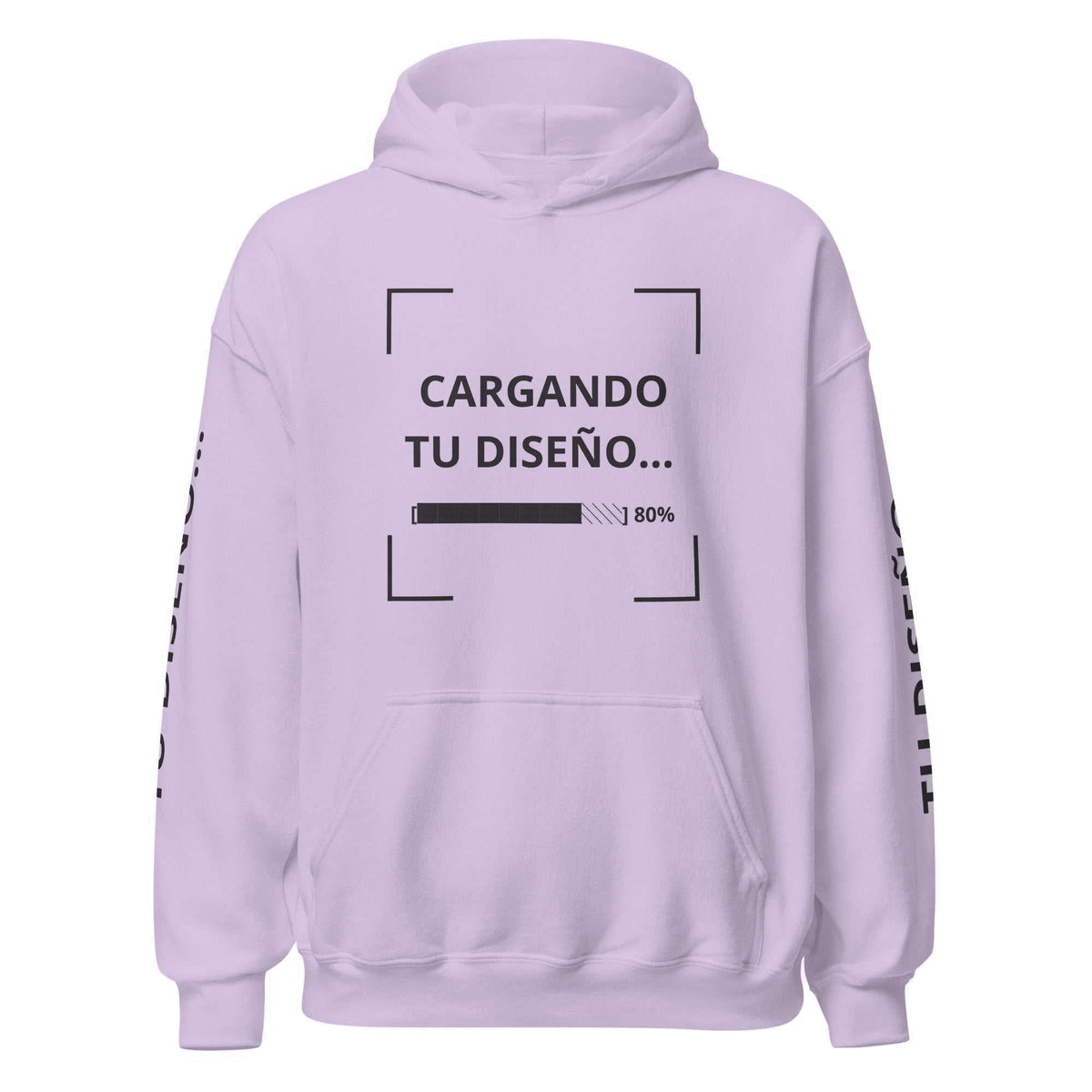 Hoodie Unisex Oversize Lila personalizado en Guatemala – BrandLab – vista frente