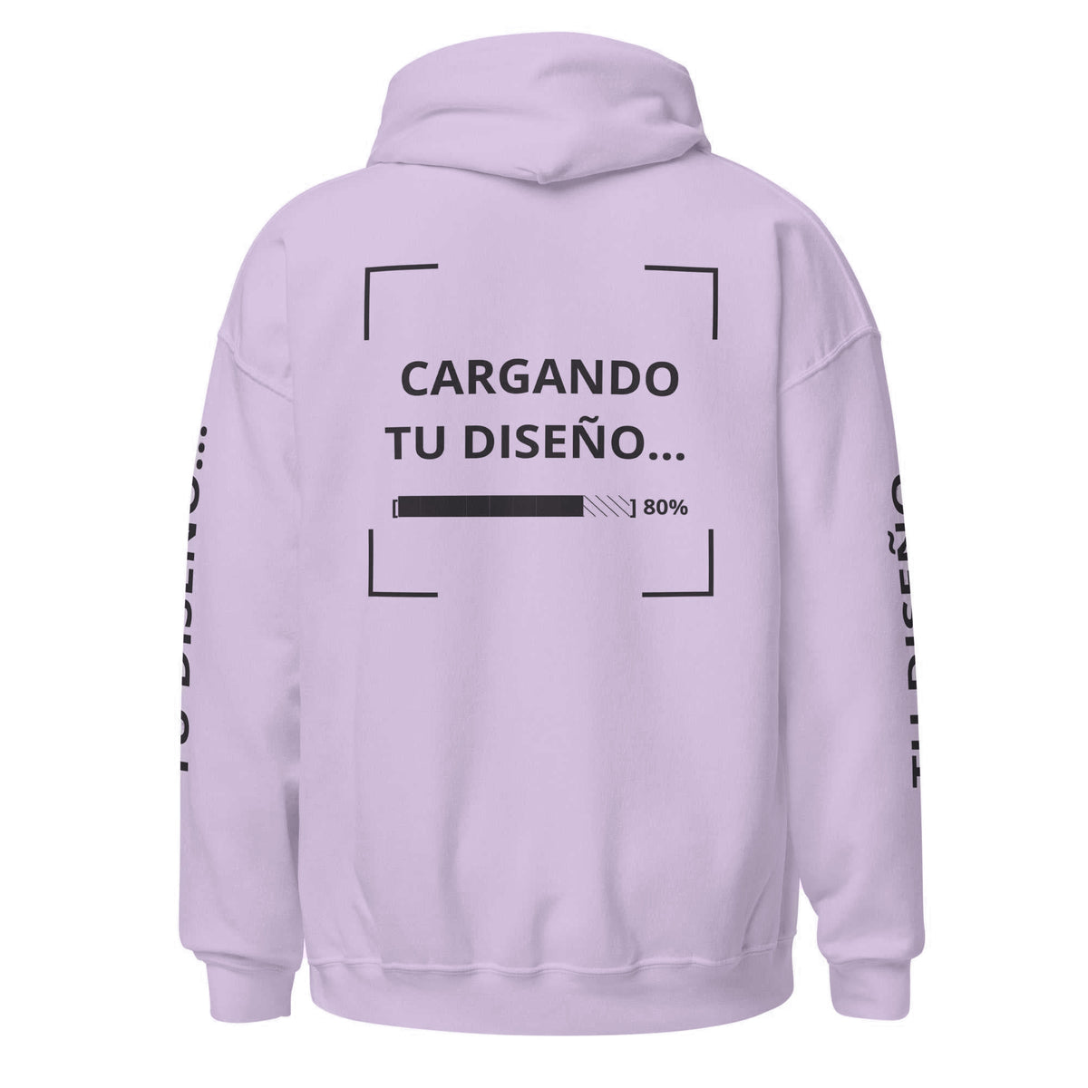 Hoodie Unisex Oversize Lila personalizado en Guatemala – BrandLab – vista espalda