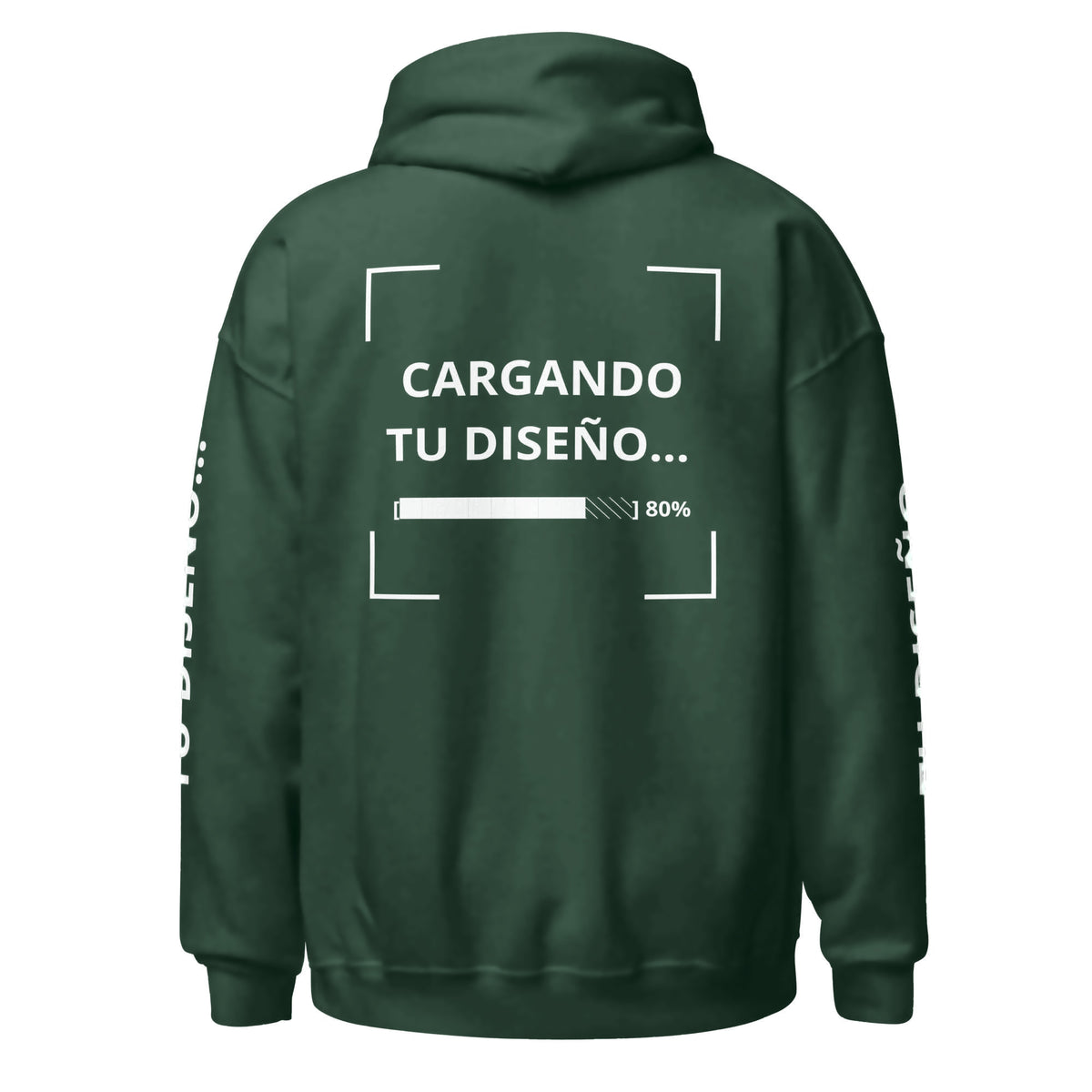 Hoodie Unisex Oversize Verde personalizado en Guatemala – BrandLab – vista espalda