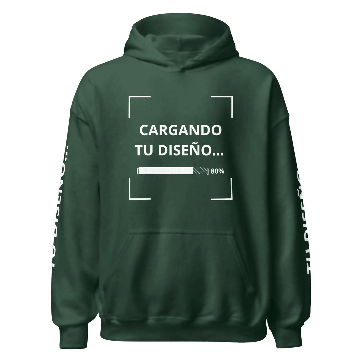 Hoodie Unisex Oversize Verde personalizado en Guatemala – BrandLab – vista frente