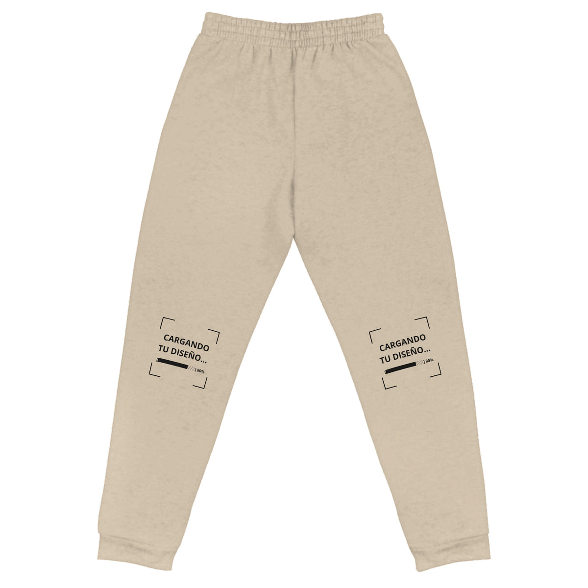 Jogger Unisex Beige personalizado en Guatemala – BrandLab – vista espalda