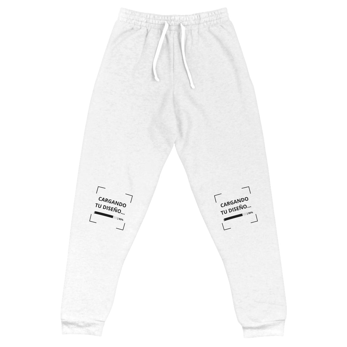 Jogger Unisex Blanco personalizado en Guatemala – BrandLab – vista frente