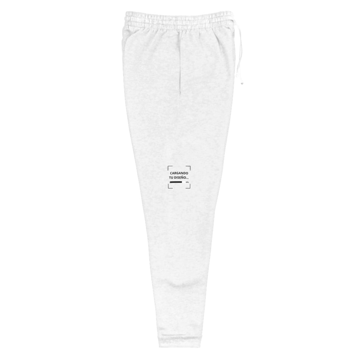 Jogger Unisex Blanco personalizado en Guatemala – BrandLab – vista lateral derecho
