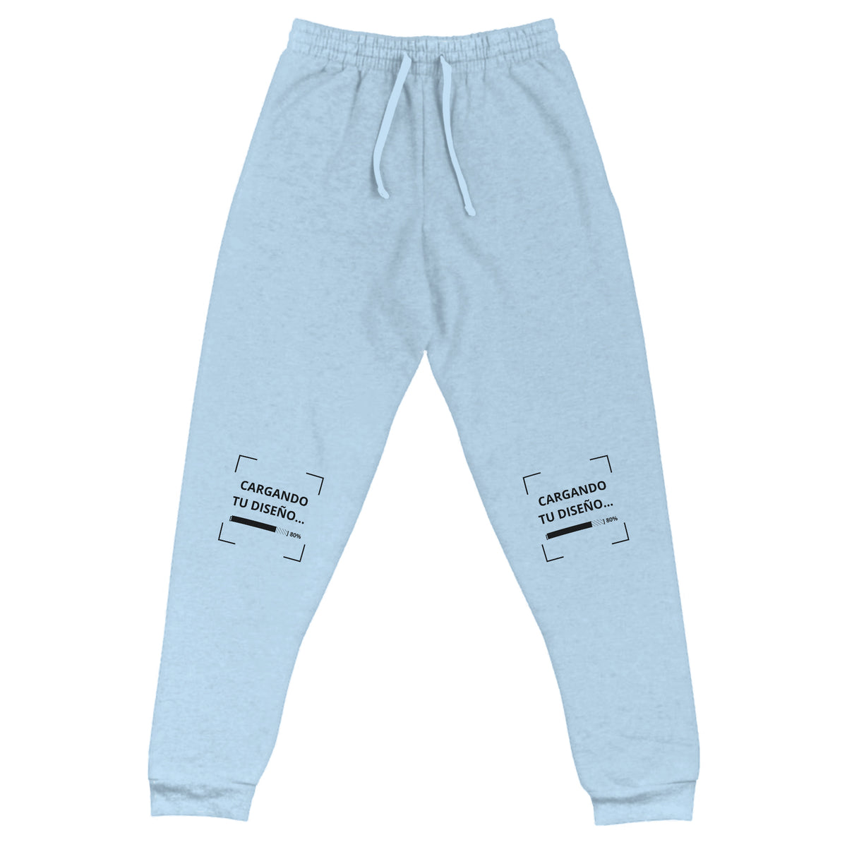 Jogger Unisex Celeste personalizado en Guatemala – BrandLab – vista frente