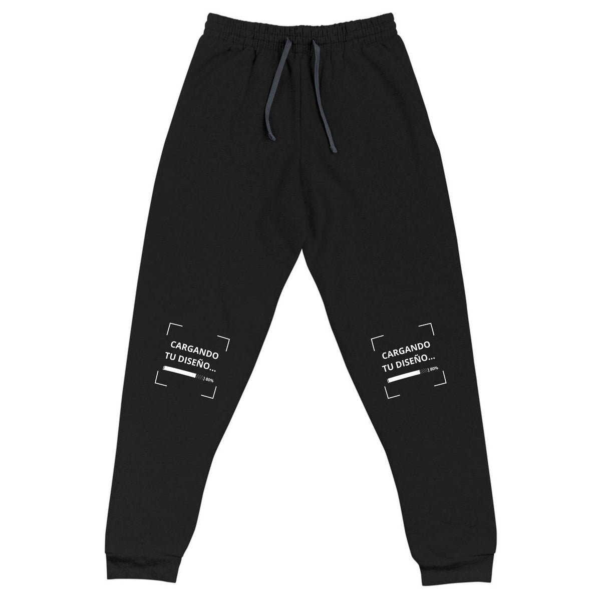Jogger Unisex Negro personalizado en Guatemala – BrandLab – vista frente
