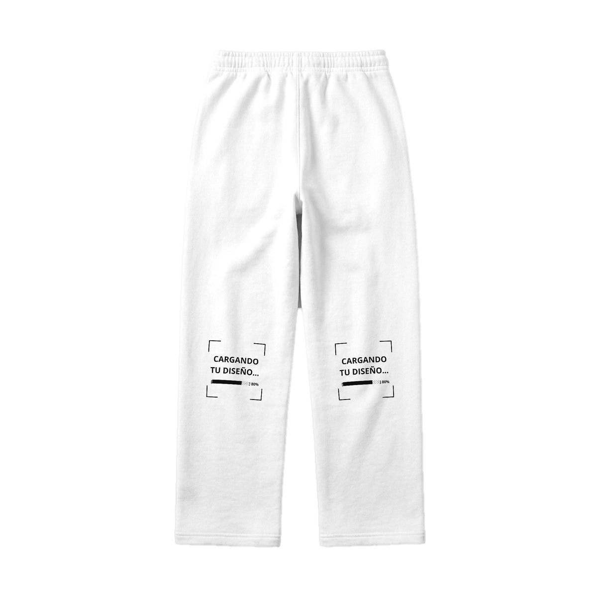 Pants de Algodón Unisex Blanco personalizado en Guatemala – BrandLab – vista espalda